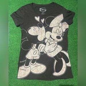 Mickey & Minnie Mouse Women’s Top/Tshirt Black Medium